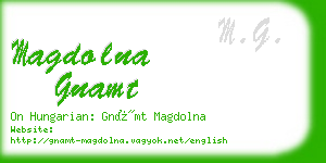 magdolna gnamt business card